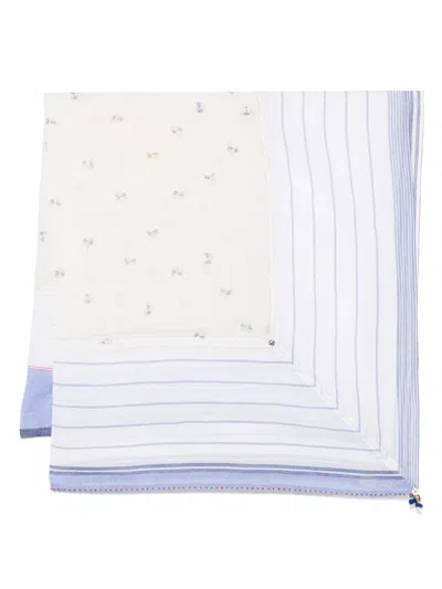 Pucci Floral-print Scarf In Blue
