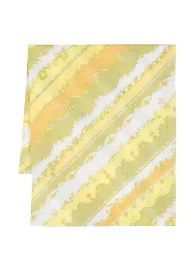 Pre-owned Pucci Floral Print Scarf In Green