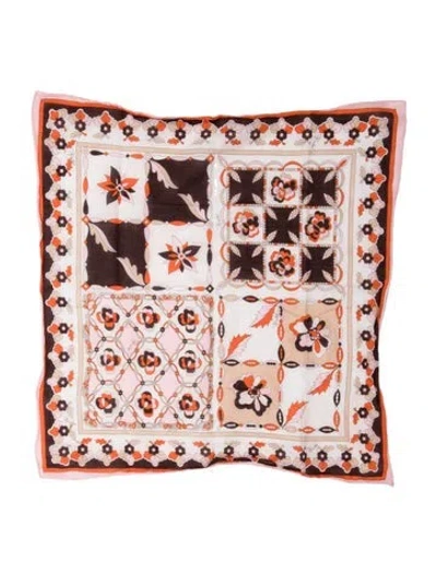 Pre-owned Pucci Floral Print Scarf In Pink