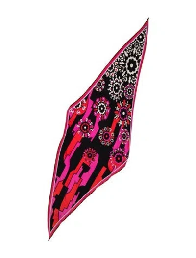 Pre-owned Pucci Floral Print Scarf In Red