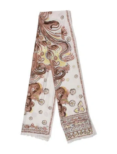 Pre-owned Pucci Floral Print Shawl In Neutral