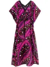Pucci Fontane Kaftan In 粉色