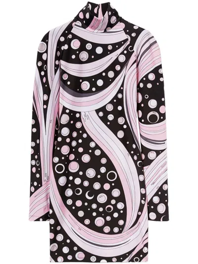 Pucci Fontane-print Mini Dress In Pink