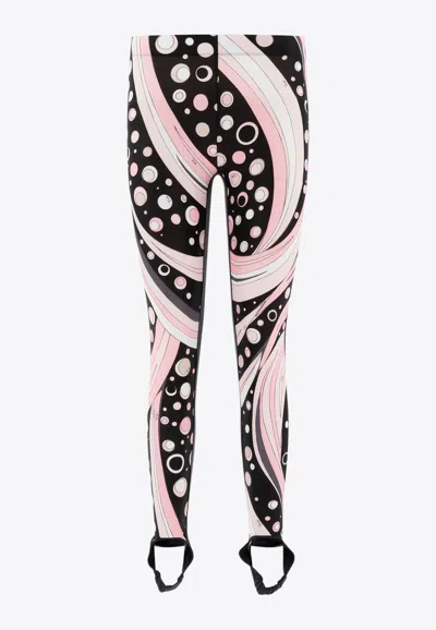 Pucci Fontane Print Stirrup Leggings In Multicolor