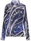 Pucci Graphic-print Top In Blue