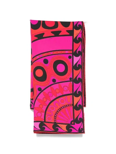 PUCCI FOULARD 90X90 IN SETÀ,6HGB40.6HC10 1 FUCHSIA BLACK