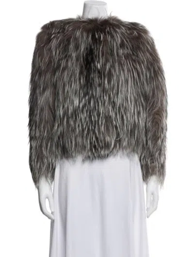 Pre-owned Pucci Fox Patterned Fur Jacket In Multicolor