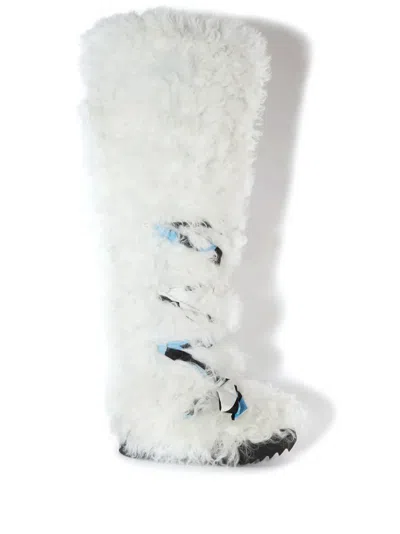 Pucci Freezy Shearling High Boots In White