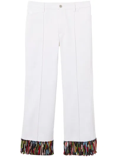 PUCCI FRINGE-DETAILING CROPPED TROUSERS
