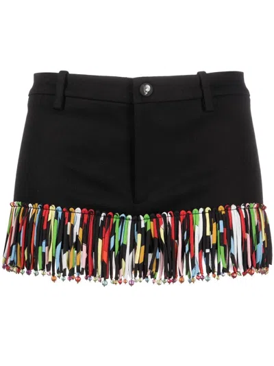 Pucci Fringe-trim Shorts In Black