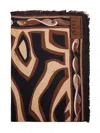 Pucci Fringed Abstract-pattern Scarf In Brown