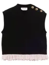 Pucci Fringed Crop Top In Black