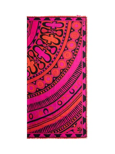 Pucci Fuchsia Pink Graphic Printed Scarf