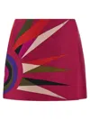 Pucci High Waist Mini Skirt With Graphic Print In Pink