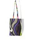 Pucci Gallery Printed Silk Tote Bag In Black
