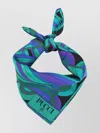 Pucci Geometric Design Silk Square Scarf In Multi