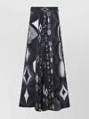 Pucci Geometric High Waist Wide Leg Trousers In Blue