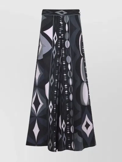 PUCCI GEOMETRIC HIGH WAIST WIDE LEG TROUSERS