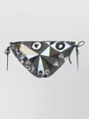 Pucci Geometric Low Rise Polyamide Bikini Bottom In Multi