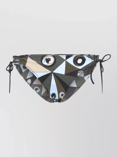 PUCCI GEOMETRIC LOW RISE POLYAMIDE BIKINI BOTTOM