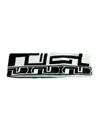 Pre-owned Pucci Geometric Pattern Print Headband In Green