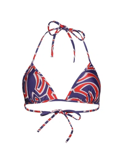 Pucci Geometric-print Bikini Top In Animal Print