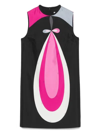 Pucci Geometric-print Mini Dress In Pink