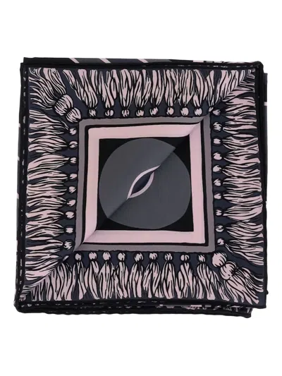 Pucci Geometric-print Scarf In Black