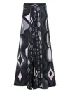 Pucci Geometric High Waist Wide Leg Trousers In Multi