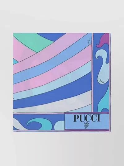 Pucci Geometric Print Silk Scarf In Multi