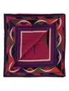 Pucci Square Silk Twill Scarf With Bold Patterns In Red