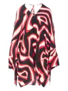 Pucci Abstract Print Kaftan Tie Neck In Multi