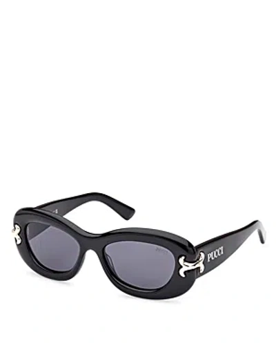 Pucci Geometric Sunglasses, 52mm In Black