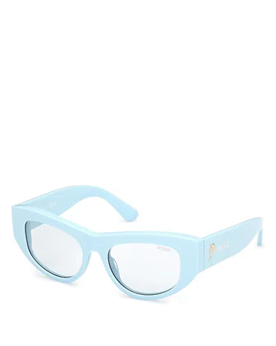 Pucci Geometric Sunglasses, 52mm In Blue/blue