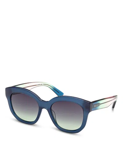 Pucci Geometric Sunglasses, 53mm In Transparent