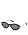 Pucci Geometric Sunglasses, 54mm In Black/gray Solid
