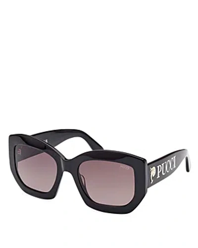 Pucci Geometric Sunglasses, 54mm In Black/purple Gradient