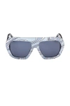 Pucci Geometric Sunglasses In Blue