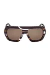 Pucci Geometric Sunglasses In Orange