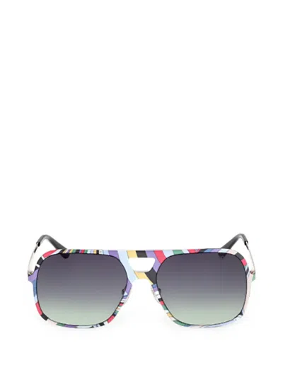 Pucci Geometric-frame Sunglasses In Black