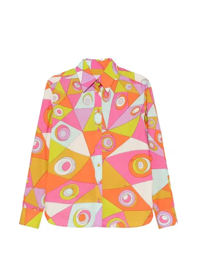 Pucci Geometric-print Shirt In Multi