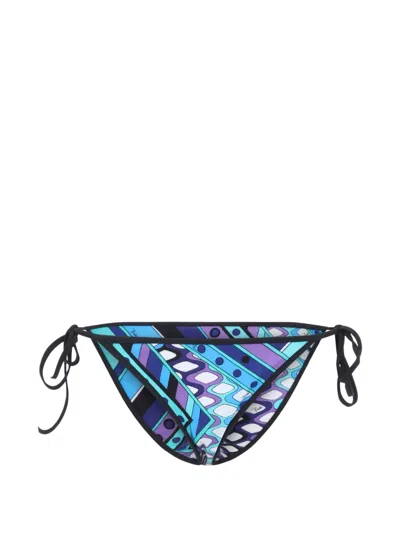 Pucci Signature Geometric Print Low Rise Bikini Bottoms In Multi