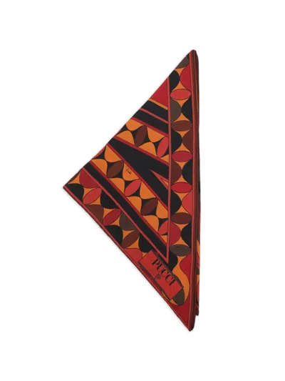 Pucci Geometric-print Silk Scarf In Multi