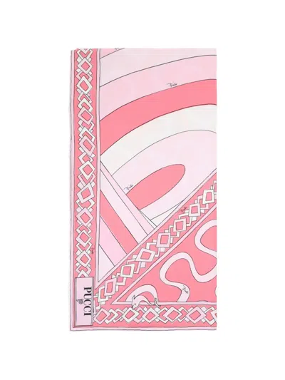 Pucci Geometric-print Silk Scarf In Multi