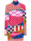 Pucci Giardino-print Mini Dress In Blue