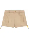 Pucci Giardino-print Trim Cotton Shorts In Neutrals