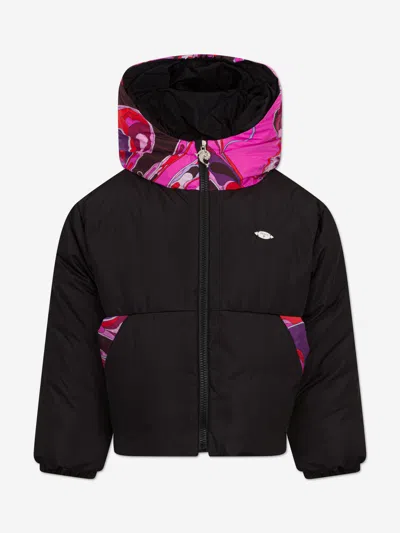 Pucci Kids'  Girls Down Padded Jacket In Black