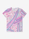 Pucci Girls Fontane Print T-shirt In Pink