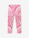 Pucci Girls Iride Print Leggings In Multi