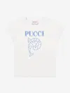 Pucci Girls Logo Print T-shirt In Ivory